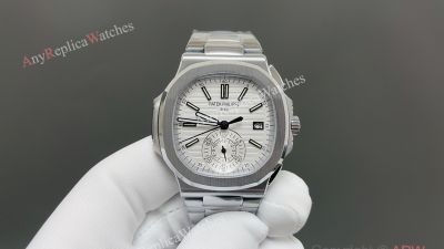 PDF Patek Philippe Nautilus CH28-520 Movement 40.5mm Blue/White Face TT RG/WG Band Watch